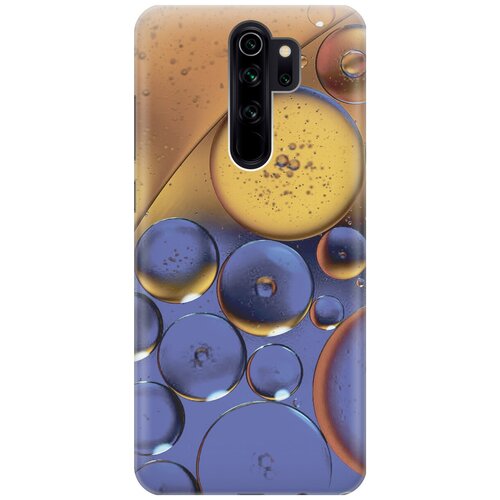 фото Силиконовый чехол на xiaomi redmi note 8 pro / сяоми редми ноут 8 про с принтом "сине-желтые пузырьки" gosso
