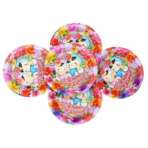 фото Набор тарелок n 35 "малыши с птенцами", 6 штук, 190 мм эврика