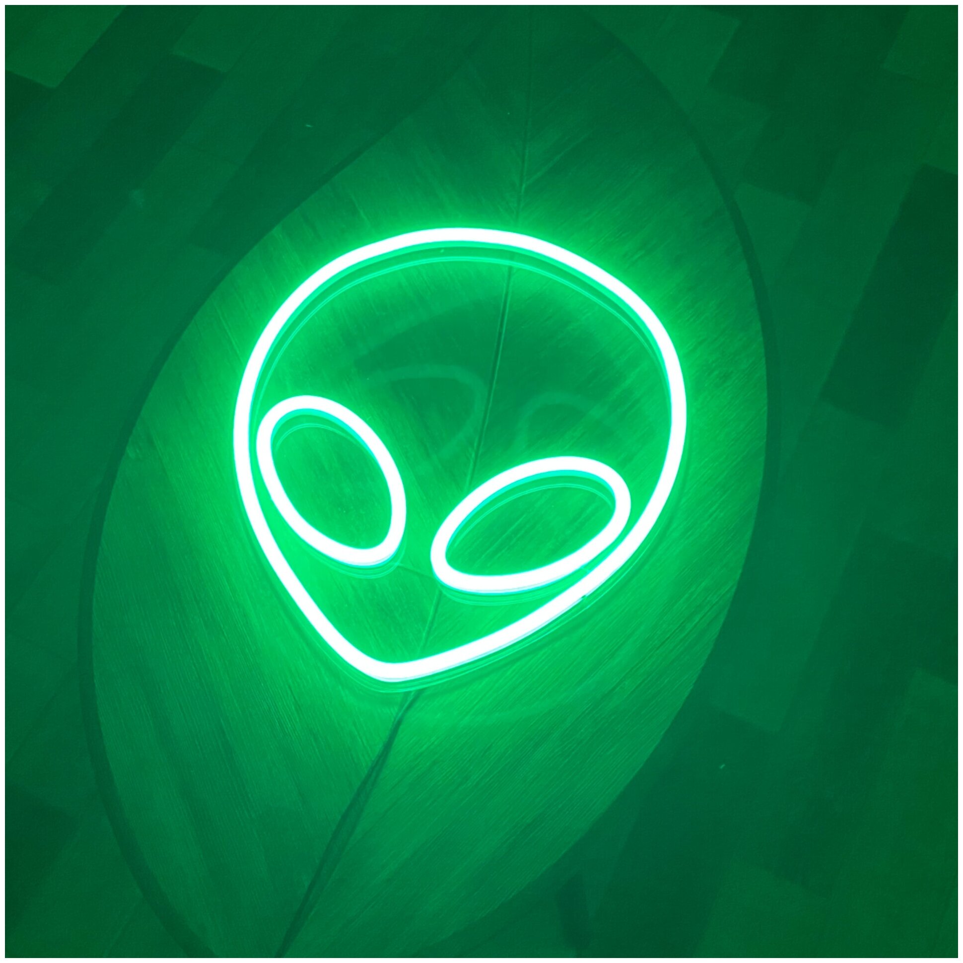 ночник светодиодный неоновый Инопланетянин, 40х30 см - фотография № 3