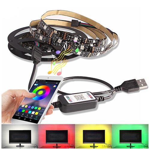 Светодиодная лента Огонек LDL06 RGB Bluetooth 1м