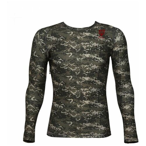 Рашгард хоккейный Mad Guy Camo-Line JR пиксель/зел (110)