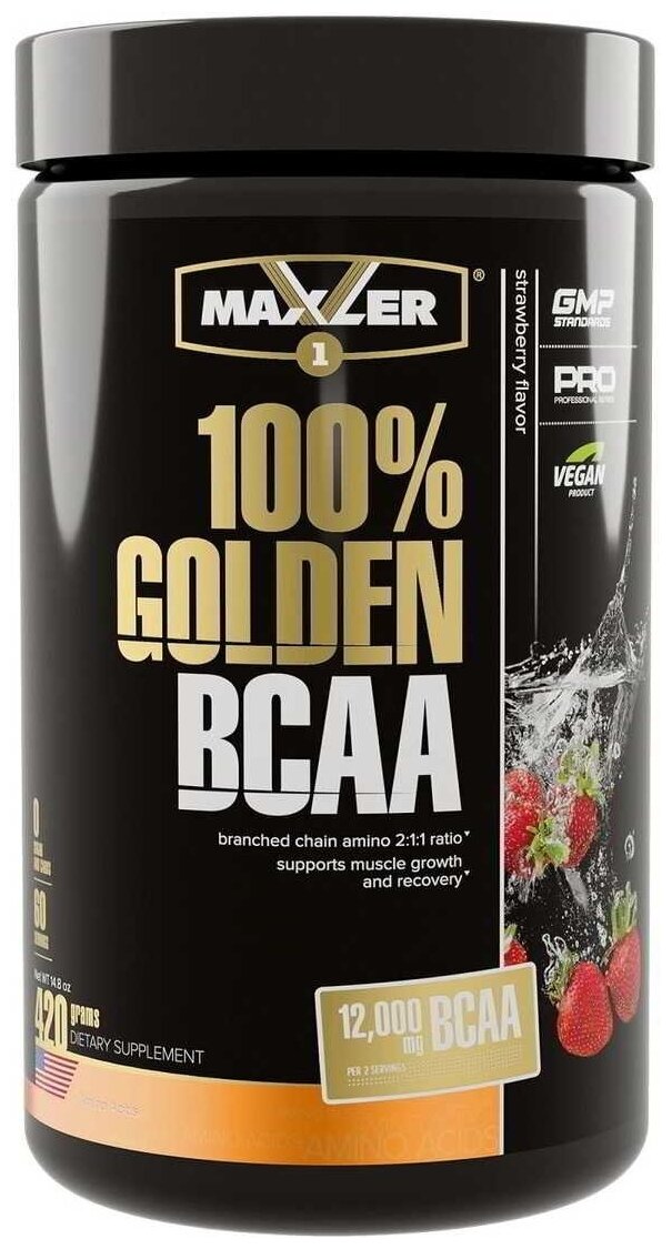 Maxler 100% Golden BCAA 420 гр (Maxler) Зеленое яблоко