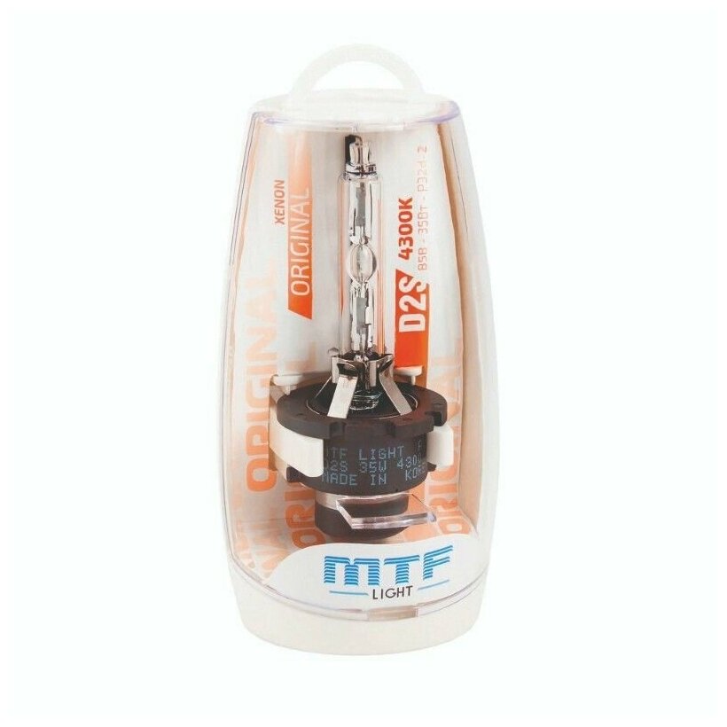 Ксеноновая лампа Mtf Light D2S / 85В, 35Вт, 4300К ORIGINAL, 1шт