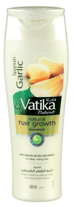 Шампунь для волос Dabur VATIKA GARLIC для ломких и выпадающих волос, 200 мл