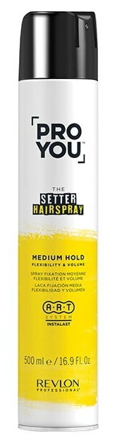 Revlon Pro You Setter: Лак средней фиксации (Hairspray Medium Hold flexibility and volume), 500 мл