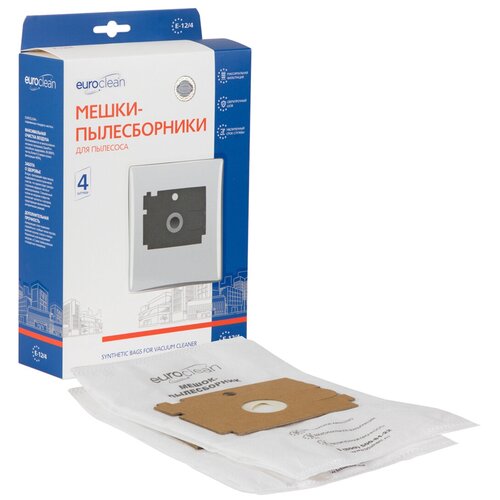 Мешки-пылесборники Euroclean синтетические 4 шт для пылесоса ROWENTA RS014 DYMBO 1016₽