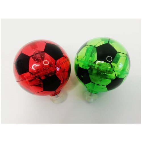 Юла светящаяся футбольный мяч набор из 2-х штук юла светящаяся футбольный мяч синий