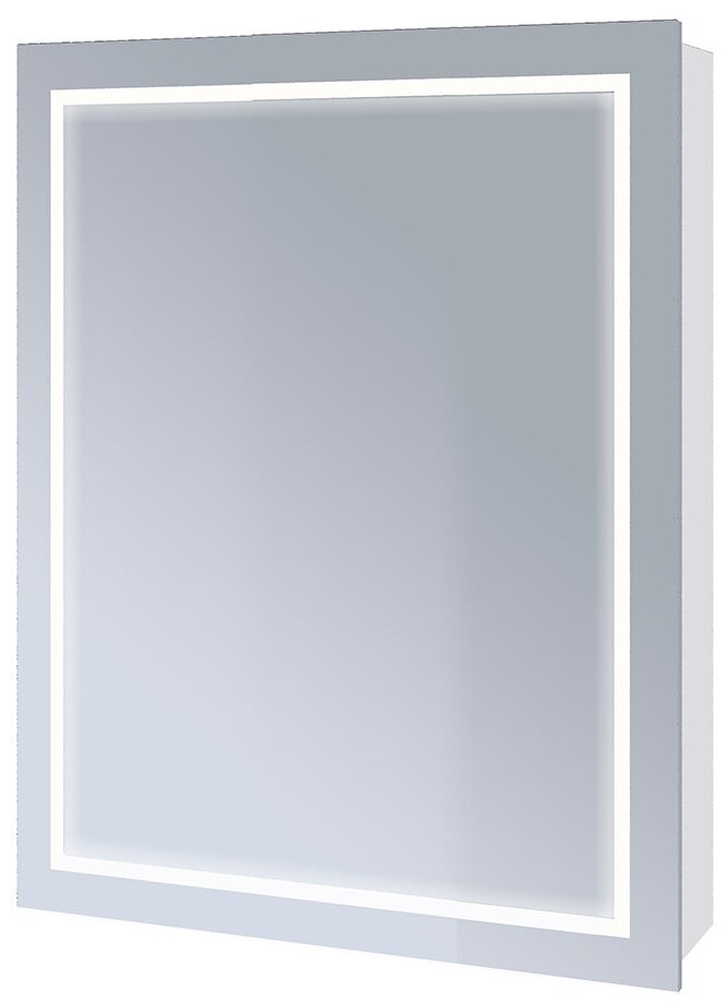 фото Зеркальный шкаф родос 50 Правый с подсветкой (1 дверь)