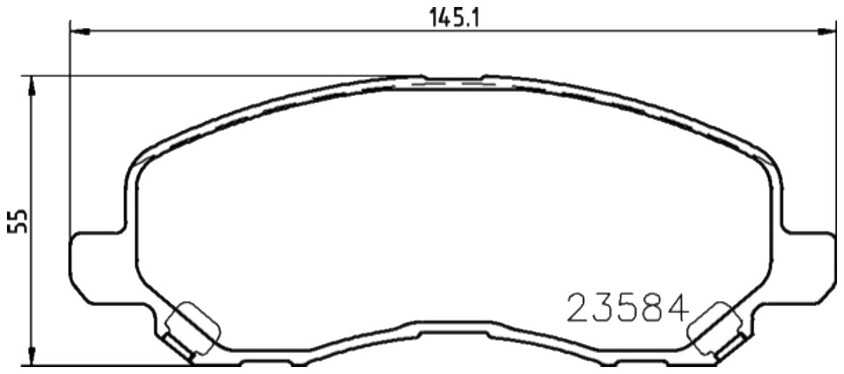 Дисковые тормозные колодки передние NISSHINBO NP-3009 (1 шт.)