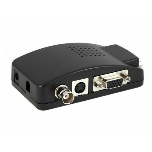 Конвертер BNC + S-video на VGA преобразователь видеосигнала / Converter BNC to VGA VIDEO кабель вывода для видеокарт 9 pin s video