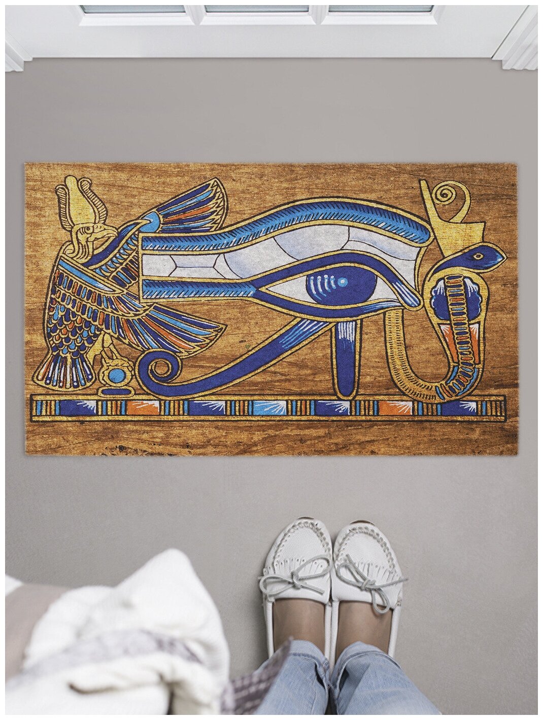 Коврик придверный в прихожую с принтом 