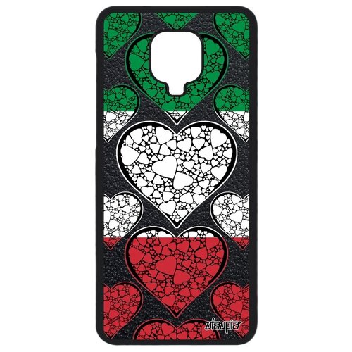 фото Качественный чехол для // xiaomi redmi note 9s // "флаг италии с сердцем" патриот стиль, utaupia, цветной