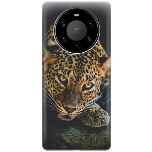 Ультратонкий силиконовый чехол-накладка для Huawei Mate 40 Pro+ с принтом Загадочный леопард gosso ультратонкий силиконовый чехол накладка для huawei mate 30 pro с принтом загадочный леопард