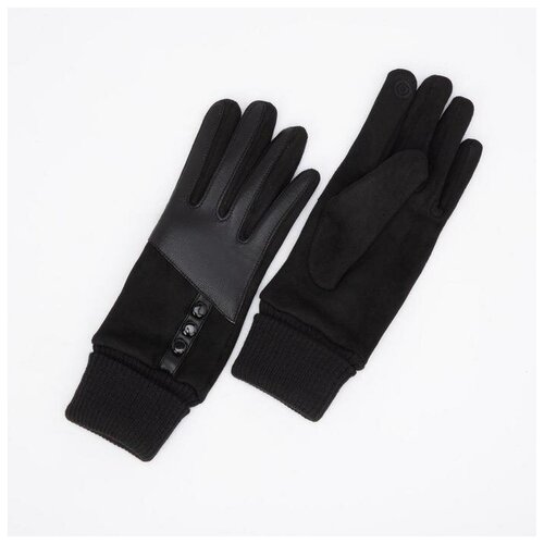 фото Перчатки женские, безразмерные, без утеплителя, цвет чёрный ---