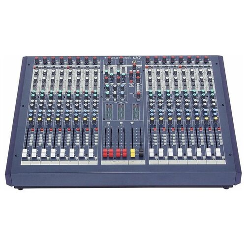 Soundcraft LX7ii-16 микшер 16 моно, 2 стерео (на поворотной ручке), 6 Aux, 4 подгруппы. TRS директ-в