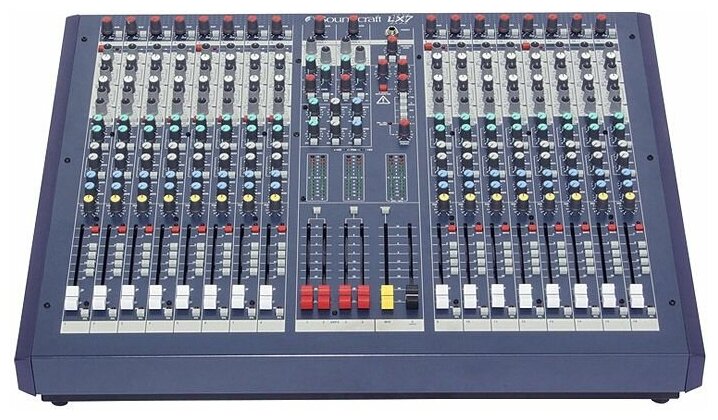 Soundcraft LX7ii-16 микшер 16 моно, 2 стерео (на поворотной ручке), 6 Aux, 4 подгруппы. TRS директ-в