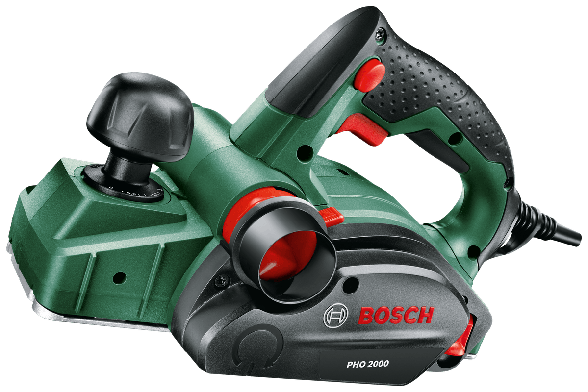 Сетевой электрорубанок BOSCH PHO 2000, 680 Вт зеленый