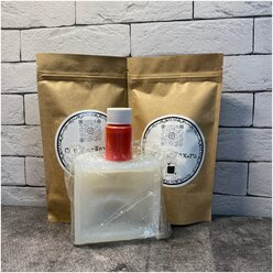 Набор 4 предмета: SoyWax-373 (150 грамм), PalmWax-512 (150 грамм), краситель алый (10 гр), Силиконовая форма Губы