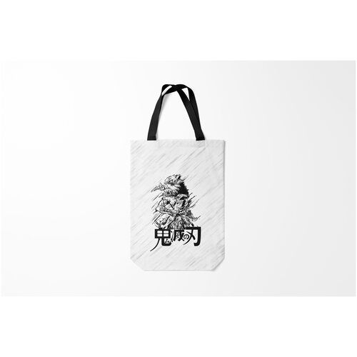 фото Сумка-шоппер / 31х42 см / аниме / клинок рассекающий демонов иноске хашибира kimetsu no yaiba burnettie