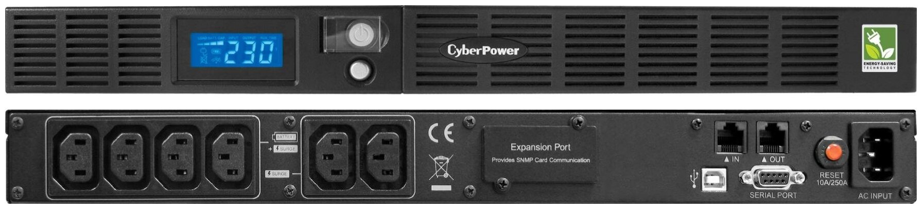 Источник бесперебойного питания CyberPower line-interactive, 600VA/360W, 6*IEC C13, RJ11/RJ45/USB/COM - фото №4