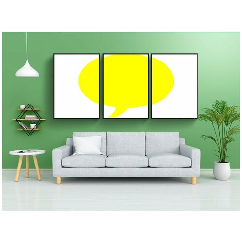 фото Набор модулных постеров для интерьера "диалоговое окно, слова, речь" 60x90 см. в тубусе, без рамки lotsprints