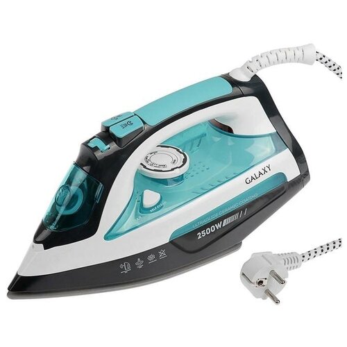 Утюг Galaxy GL 6123 2500 Вт керамическая подошва 470 мл голубой 469800₽