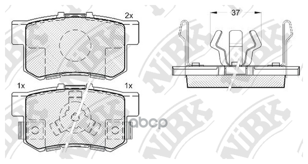 Pn8807-Nibk_колодки Дисковые Задние! Honda Cr-V/Fr-V 1.7i/1.8i/2.0i/2.2ctdi 02> NiBK арт. PN8807