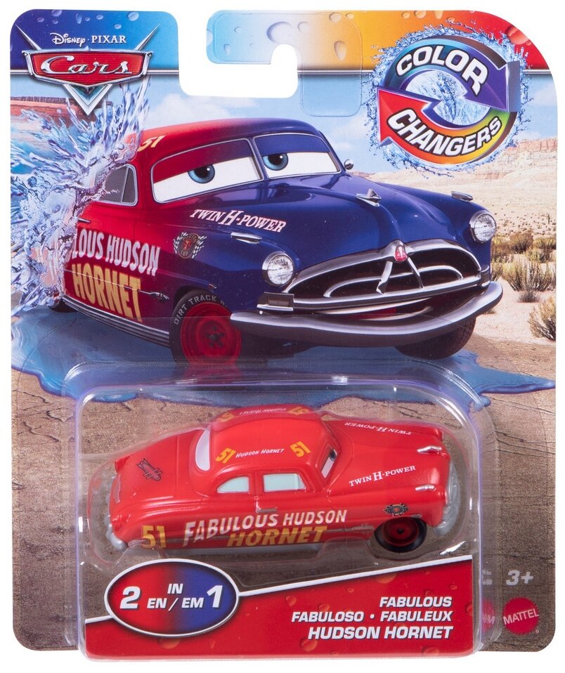Гоночная машина Mattel Cars меняющая цвет GNY94 1:55, 16 см, Молния ...