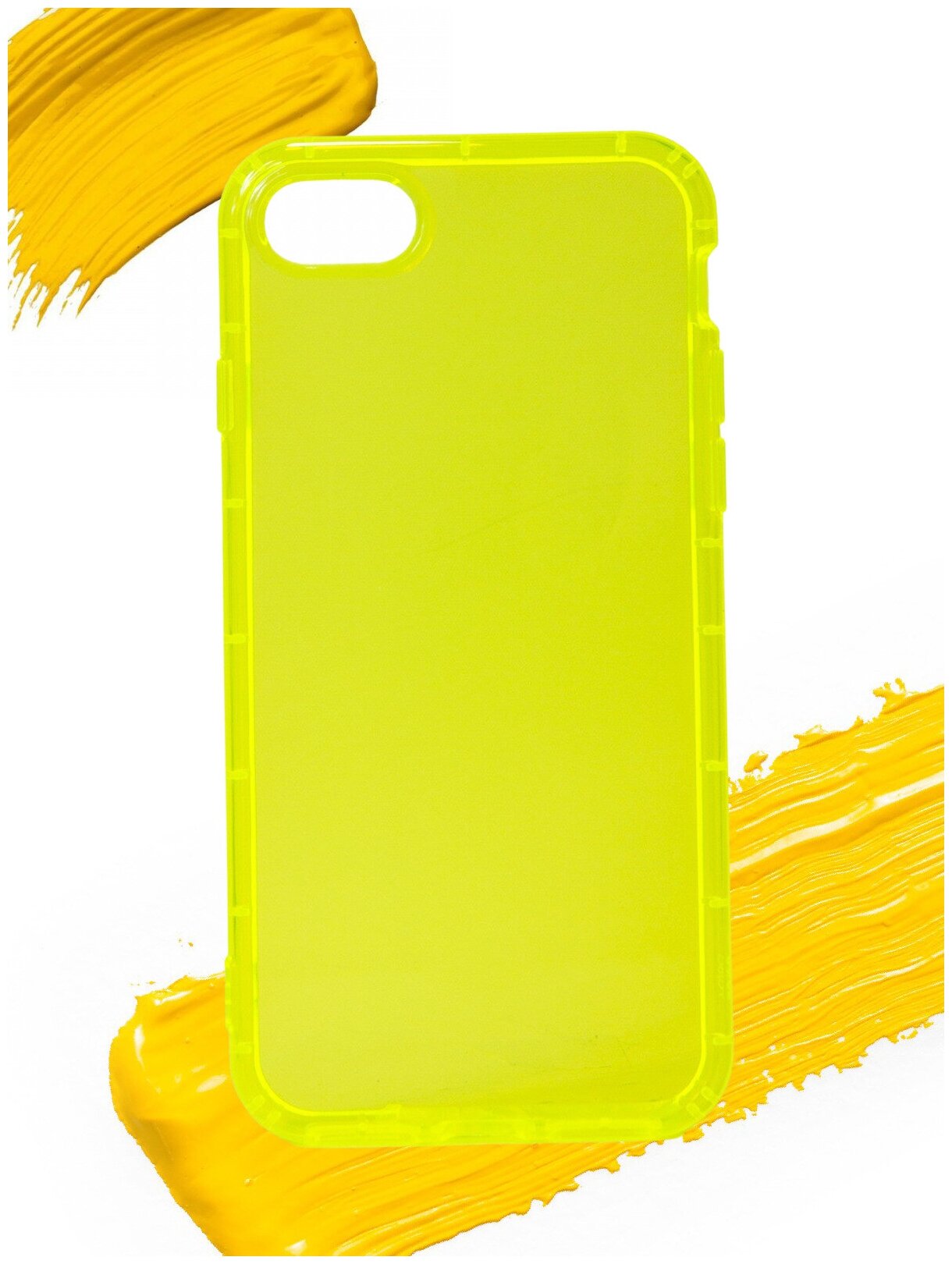 Чехол для Apple iPhone 7 & iPhone 8 & iPhone SE 2020 / чехол на айфон се прозрачный желтый