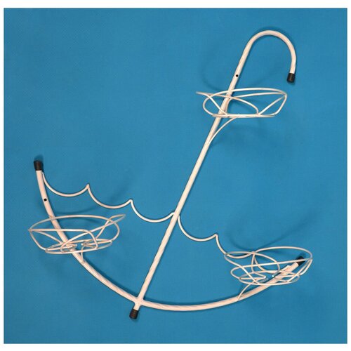 Подставка настенная Зонтик на 3 горшка белая