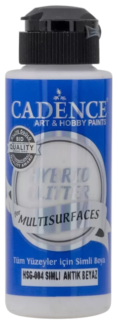 Акриловая краска Cadence Hybrid Glitter Acrylic Paint. Antique White HSG-004