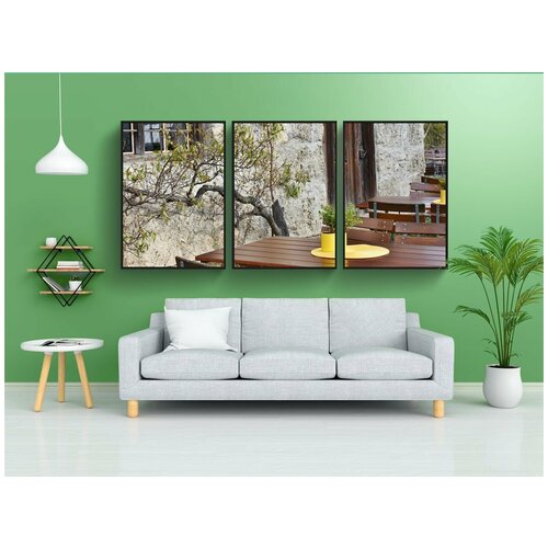 фото Набор модулных постеров для интерьера "еда, напиток, падение" 60x90 см. в тубусе, без рамки lotsprints