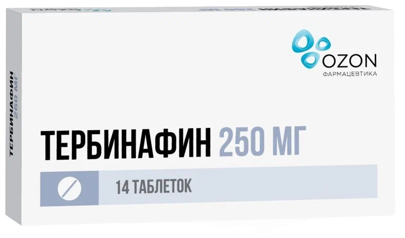 Тербинафин таб., 250 мг, 14 шт.