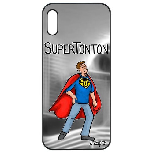 фото Ударопрочный чехол на смартфон // honor 8a // "супердядя" семья комичный, utaupia, серый