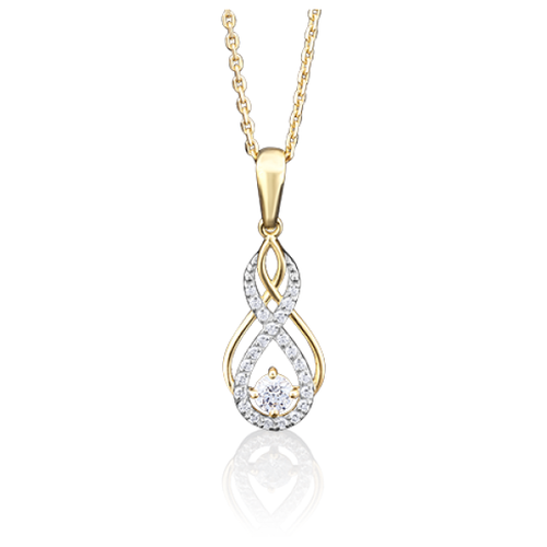 фото Подвеска с кристаллами swarovski из жёлтого золота 03-2181-00-501-1130-38 platina