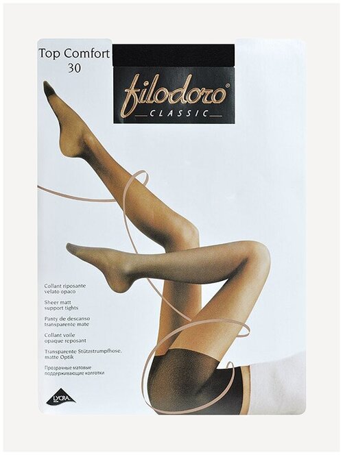 Колготки  Filodoro Classic Top Comfort, 30 den, размер 3, черный