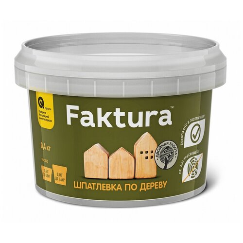 FAKTURA шпатлевка акриловая по дереву для вн/нар. работ, белая (0,8 кг)