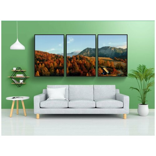 фото Набор модулных постеров для интерьера "словения, падение, осень" 60x90 см. в тубусе, без рамки lotsprints