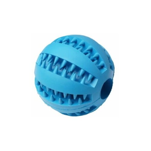 Резиновый мяч для собак 5 см (синий), игрушка для животных, резиновая игрушка для собак, жевательная игрушка, грызак для собак, жевательный мяч мячик раскраска