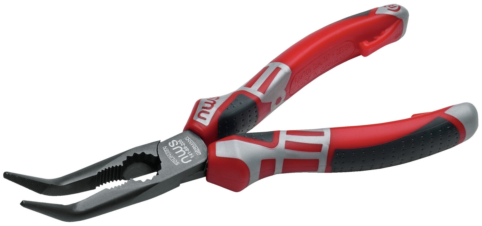 Длинногубцы загнутые NWS, 170 мм, покрытие TitanFinish, арт.141-69-170
