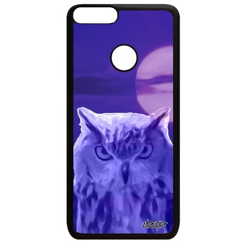 фото Красивый чехол на мобильный // huawei p smart 2018 // "сова" хищник сыч, utaupia, голубой