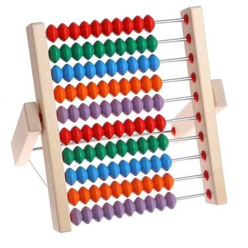 детские обучающие счёты 21 x 25 x 6 см 1 шт Игрушка Счёты деревянные (вертикальные)