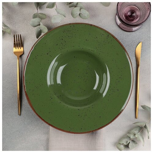 фото Хорекс тарелка для пасты punto verde, 500 мл, d=31 см