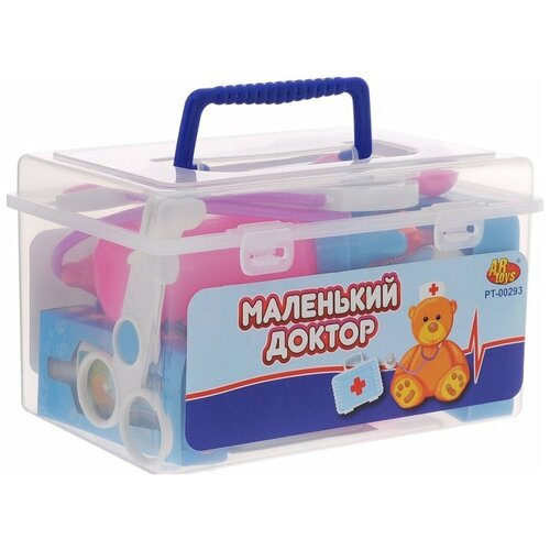 ABtoys (АБтойс) Маленький доктор. Набор доктора, не менее 20 предметов, в чемодане