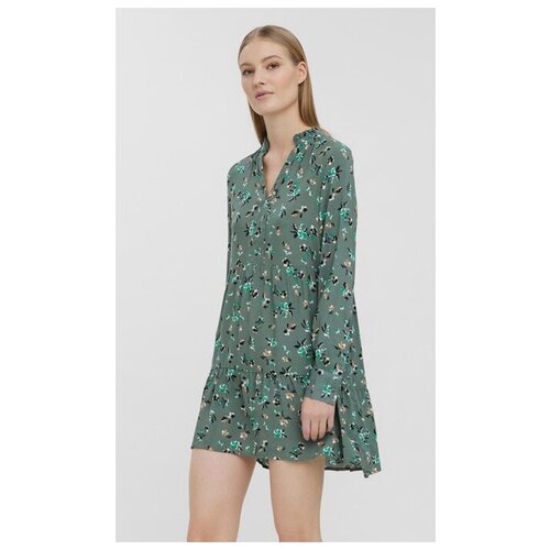 Vero Moda, платье женское, Цвет: серо-зеленый, размер: XL платье columbia harborside woven sleeveless dress цвет розовый зеленый 1709571 585 размер xl 50