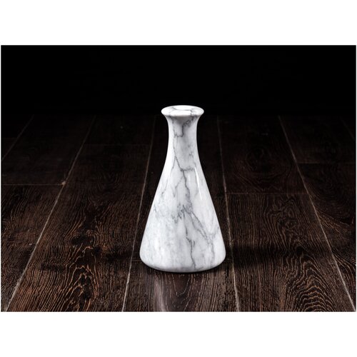 Ваза декоративная для цветов Volcano, серый мрамор, 25х13,5 см