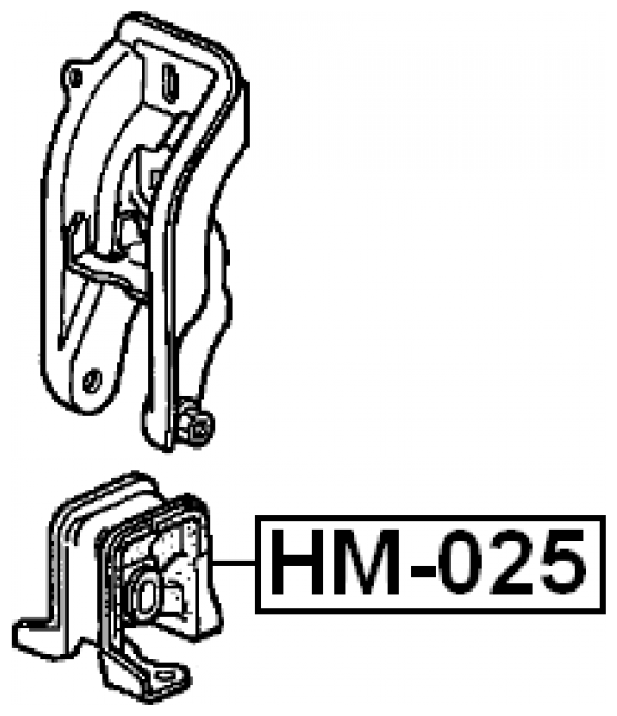 Подушка двигателя передняя Febest HM-025