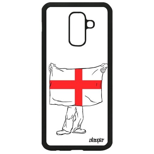 фото Необычный чехол для // samsung galaxy a6 plus 2018 // "флаг англии с руками" стиль страна, utaupia, белый