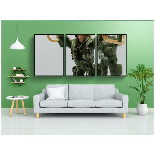 фото Набор модулных постеров для интерьера "скрепка, солдат, игрушка" 60x90 см. в тубусе, без рамки lotsprints