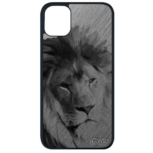 фото Противоударный чехол на телефон // apple iphone 11 pro max // "лев" львица самец, utaupia, серый